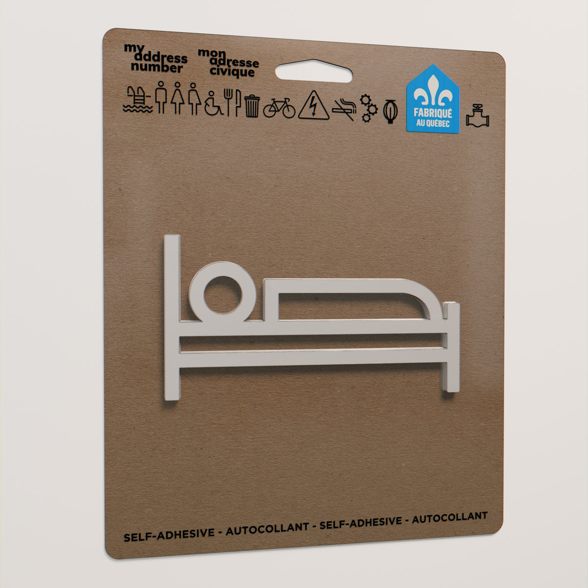Pictogramme Dortoir blanc dans son emballage