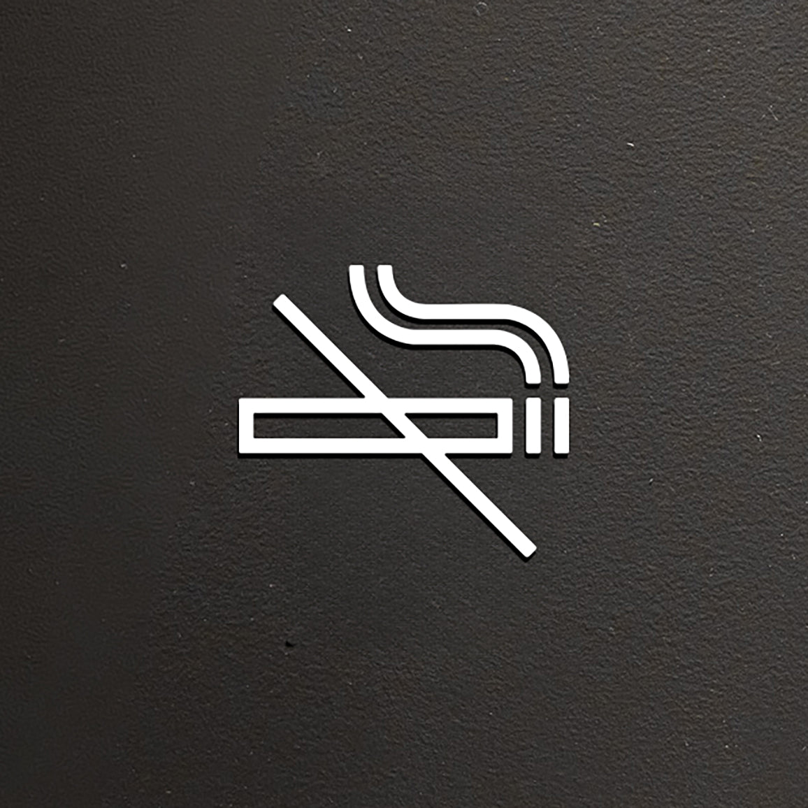 Pictogramme Interdit de fumer blanc, vue rapprochée
