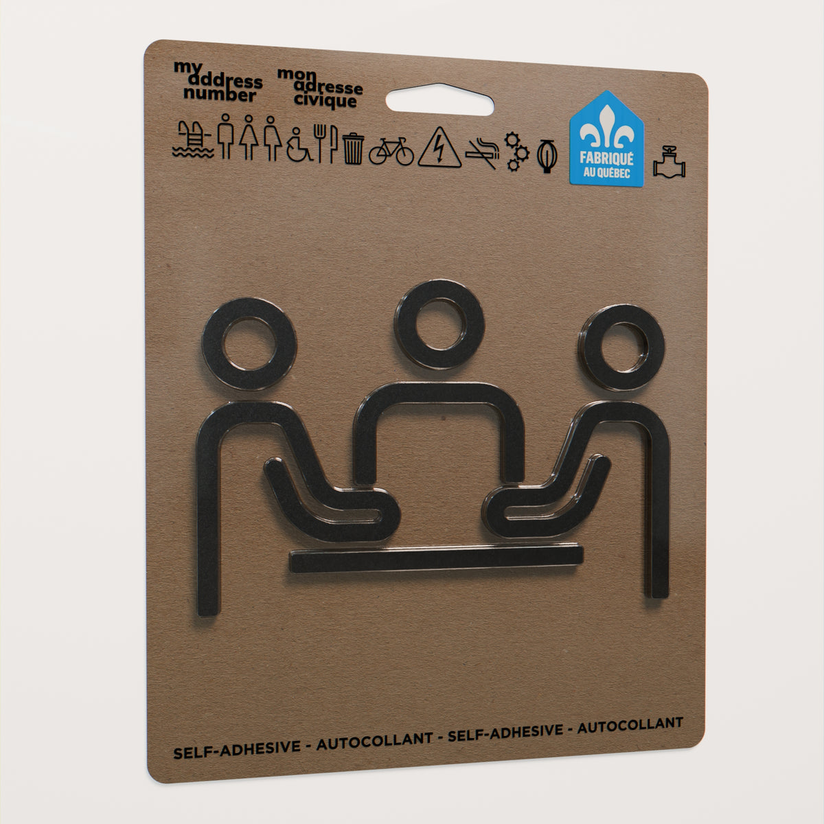 Pictogramme Salle multi noir dans son emballage