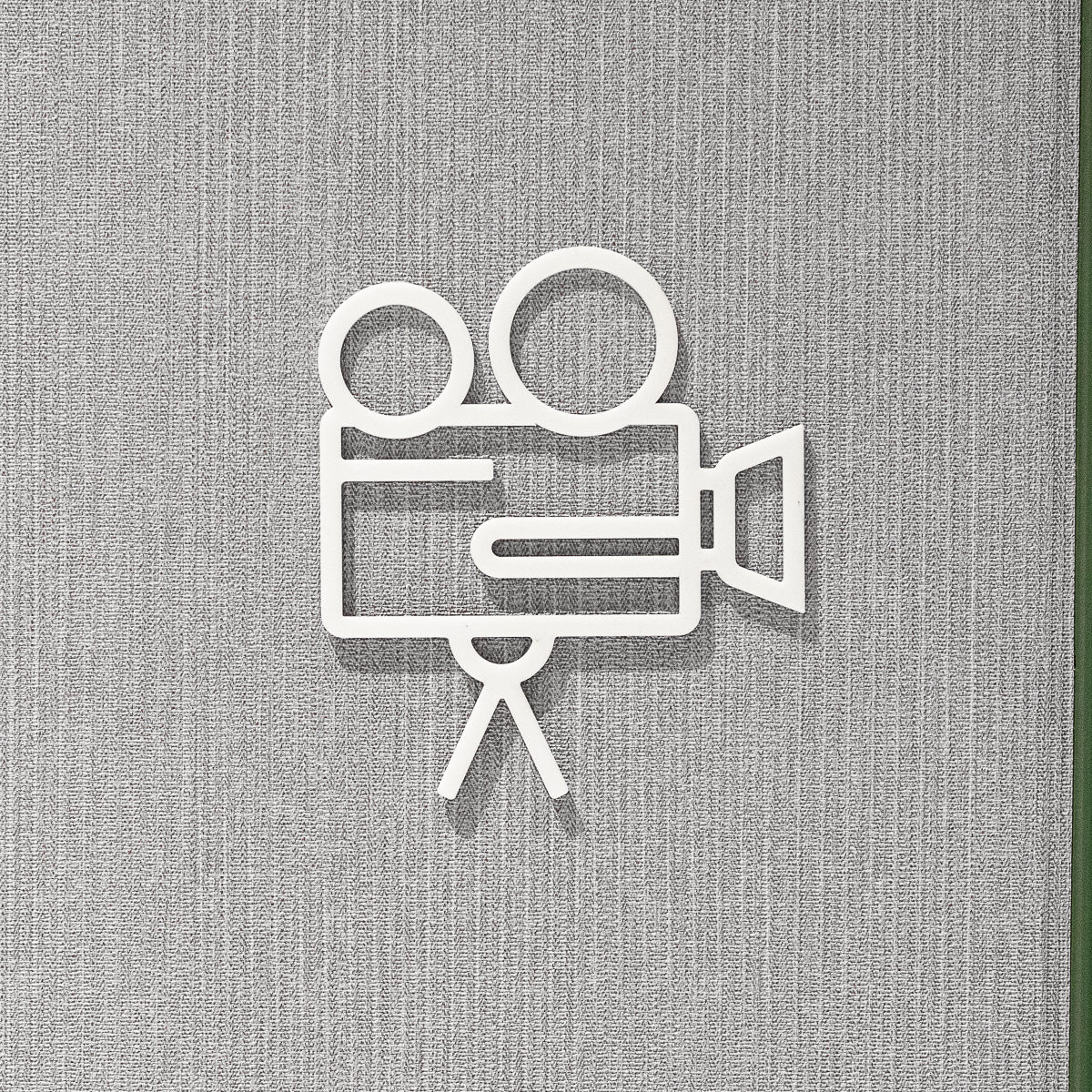 Pictogramme Cinéma blanc, vue rapprochée