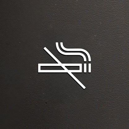 Pictogramme Interdit de fumer blanc, vue rapprochée