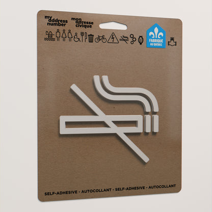 Pictogramme Interdit de fumer blanc dans son emballage