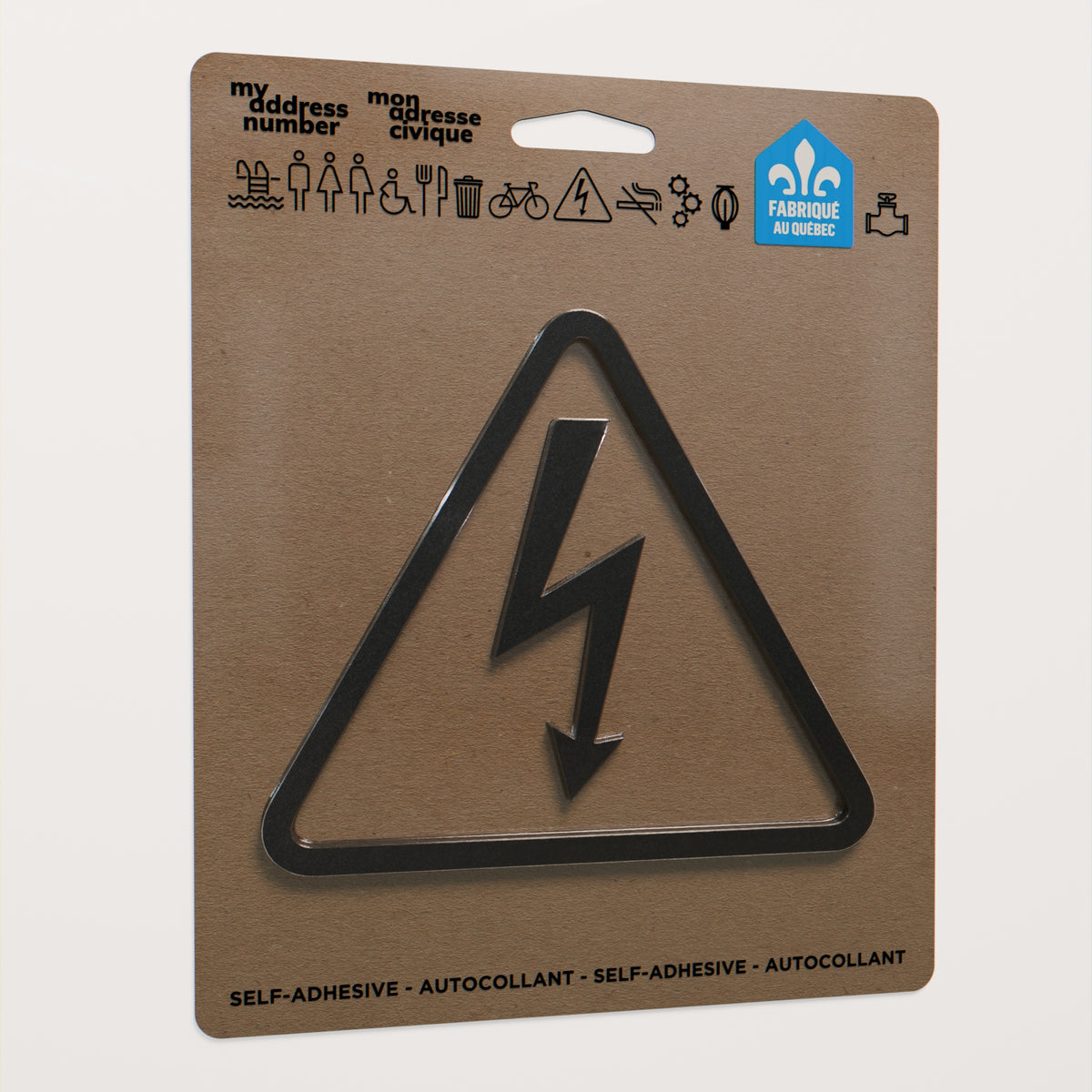 Pictogramme Salle électrique noir dans son emballage