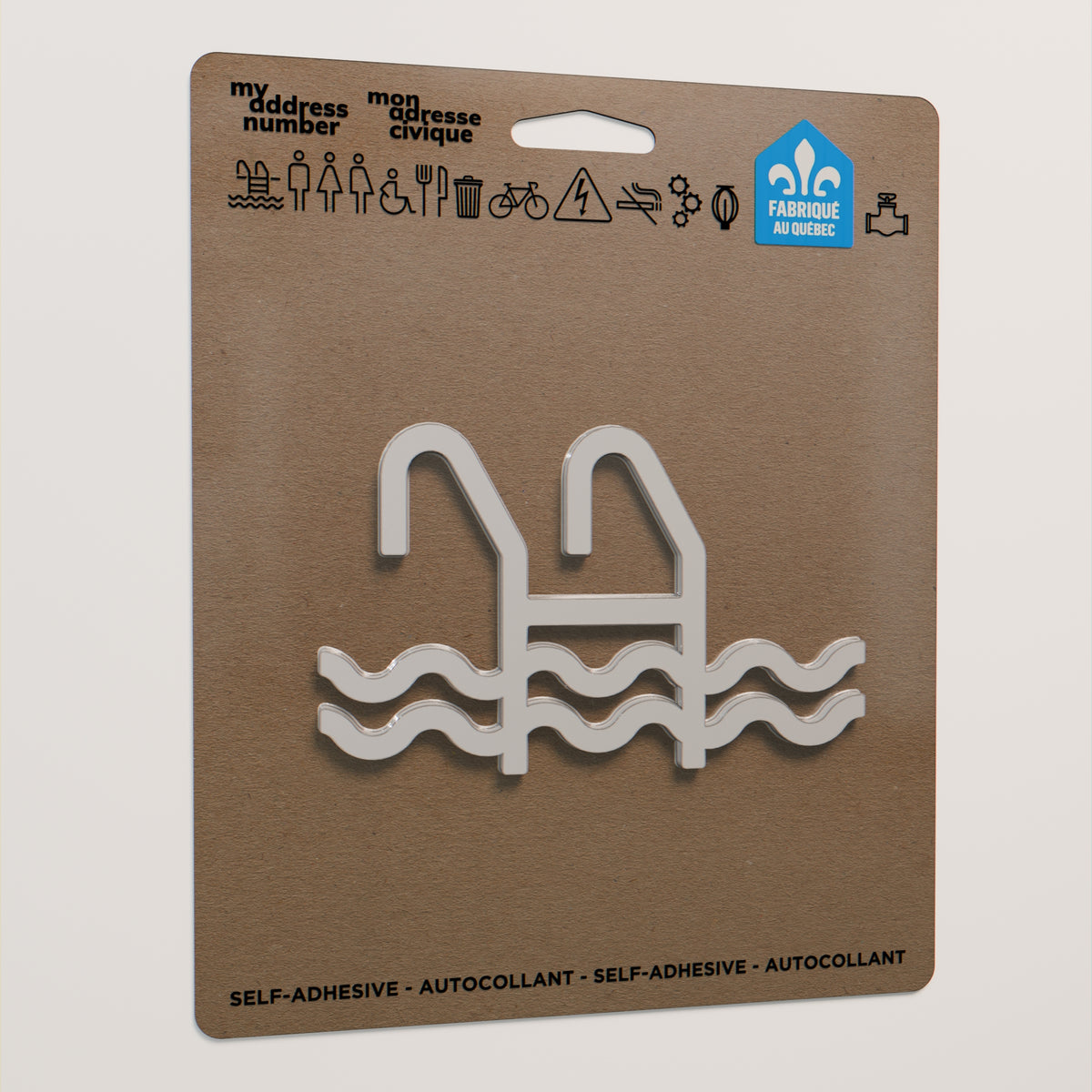 Pictogramme Piscine blanc dans son emballage