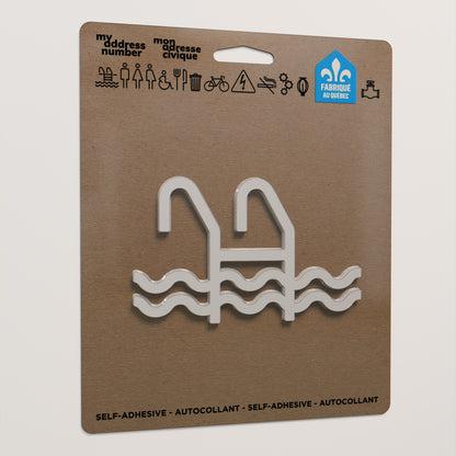 Pictogramme Piscine blanc dans son emballage