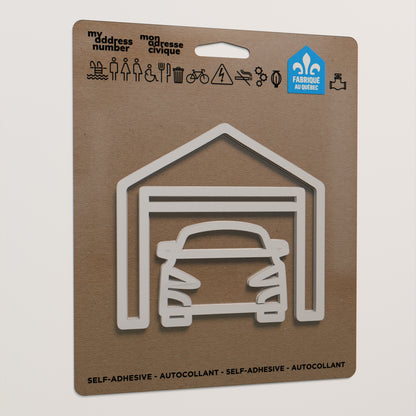 Pictogramme Garage blanc dans son emballage