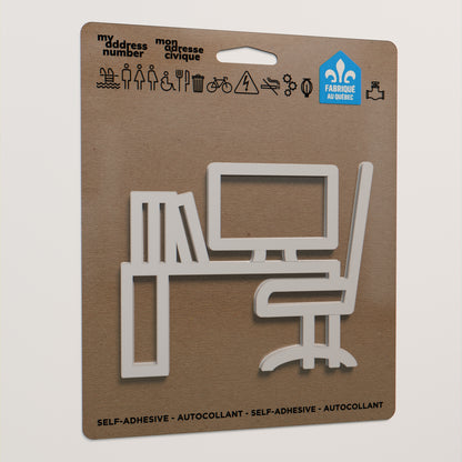 Pictogramme Bureau blanc dans son emballage