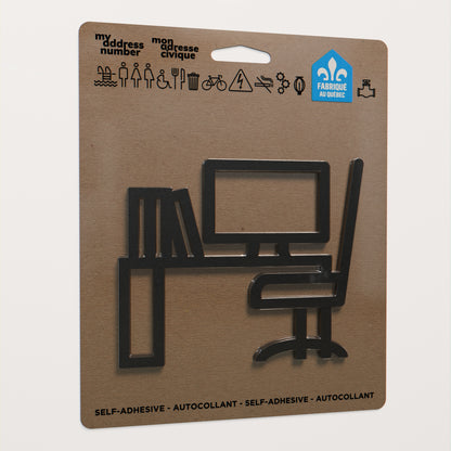 Pictogramme Bureau noir dans son emballage