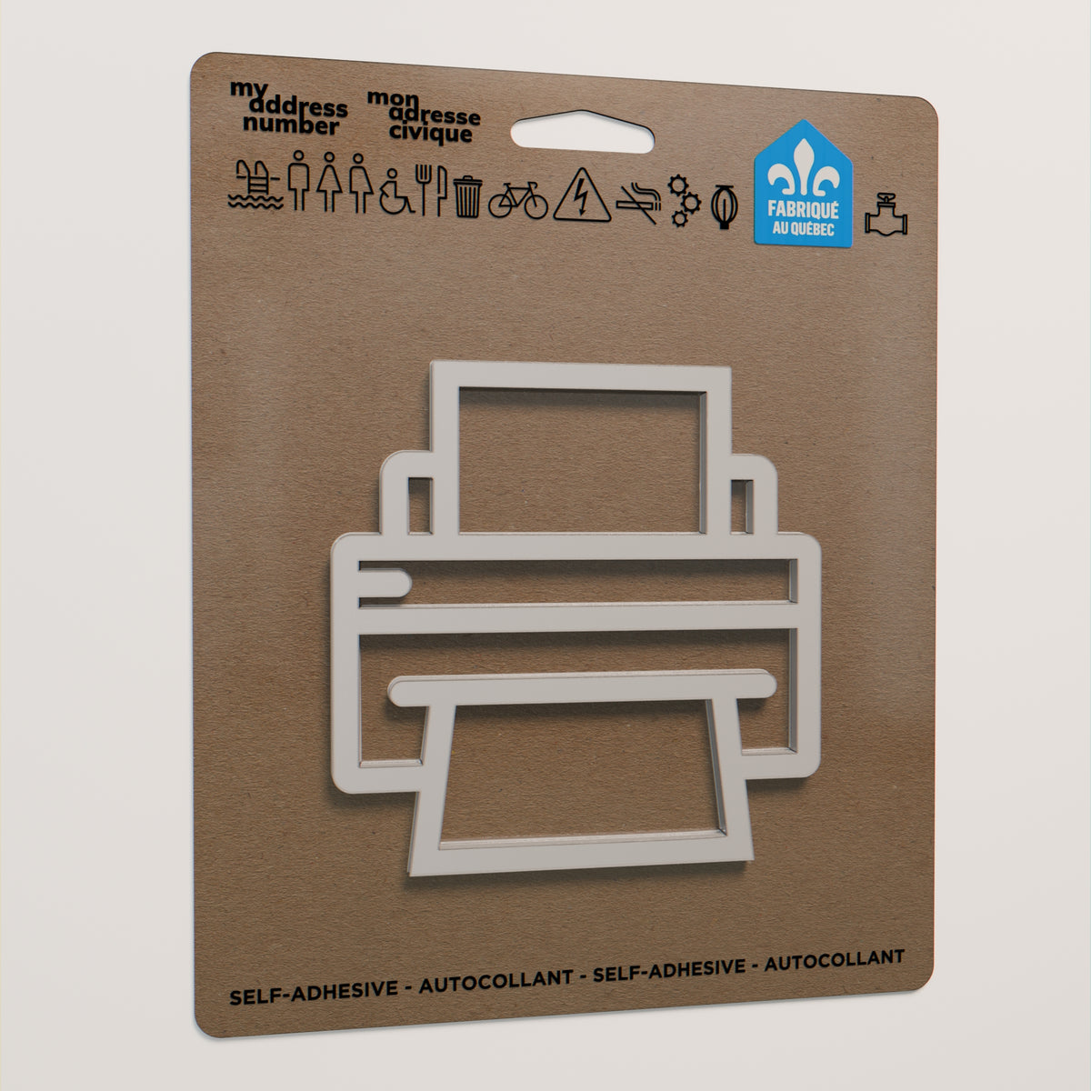 Pictogramme Imprimante blanc dans son emballage