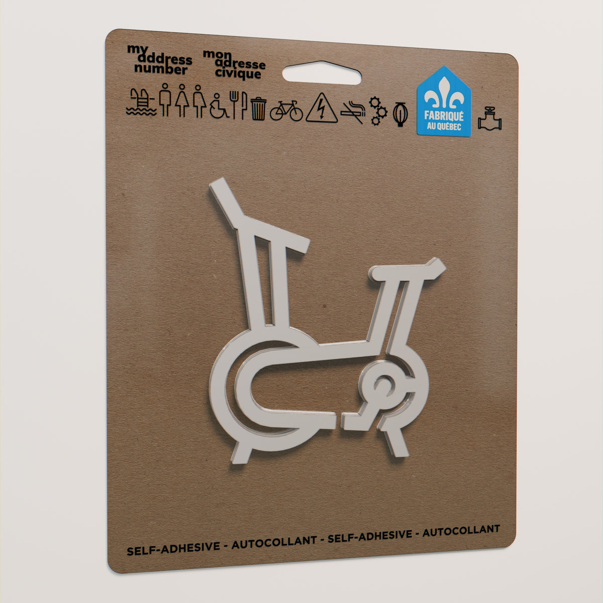 Pictogramme Gym blanc dans son emballage