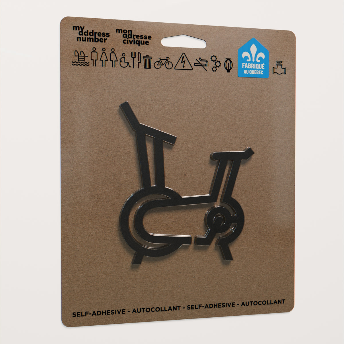 Pictogramme Gym noir dans son emballage