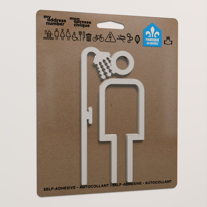 Pictogramme Douche homme blanc dans son emballage