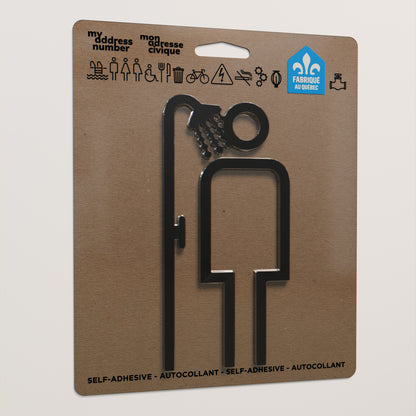 Pictogramme Douche homme noir dans son emballage