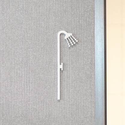 Pictogramme Douche blanc, vue rapprochée