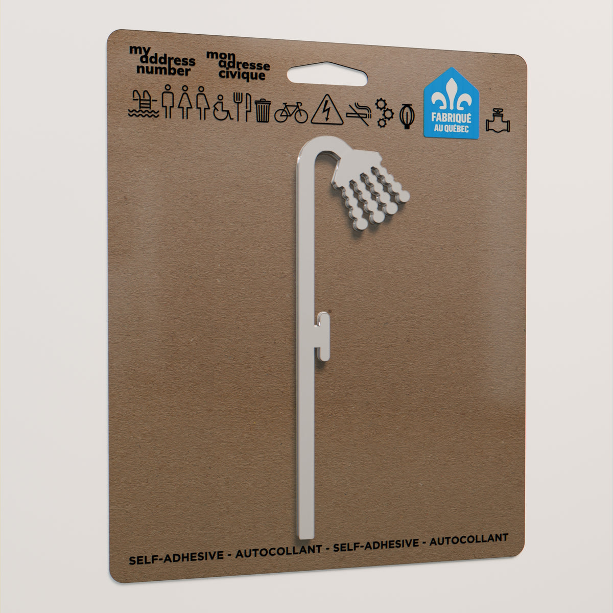 Pictogramme Douche blanc dans son emballage