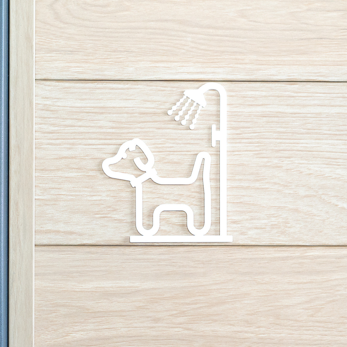 Pictogramme Toilettage blanc, vue rapprochée