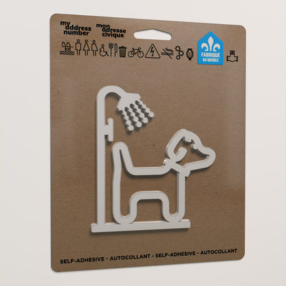Pictogramme Toilettage blanc dans son emballage