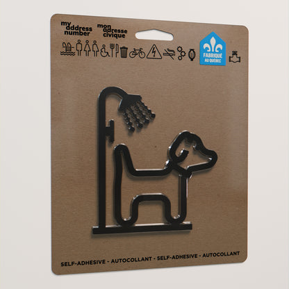 Pictogramme Toilettage noir dans son emballage
