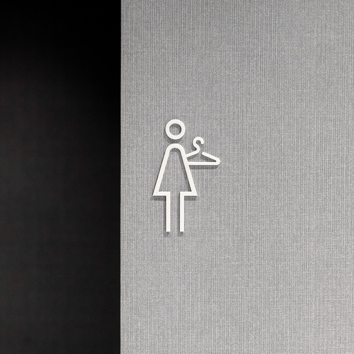 Pictogramme Vestiaire femme en situation