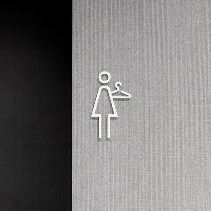 Pictogramme Vestiaire femme en situation