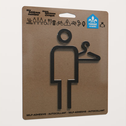 Pictogramme Vestiaire homme noir dans son emballage