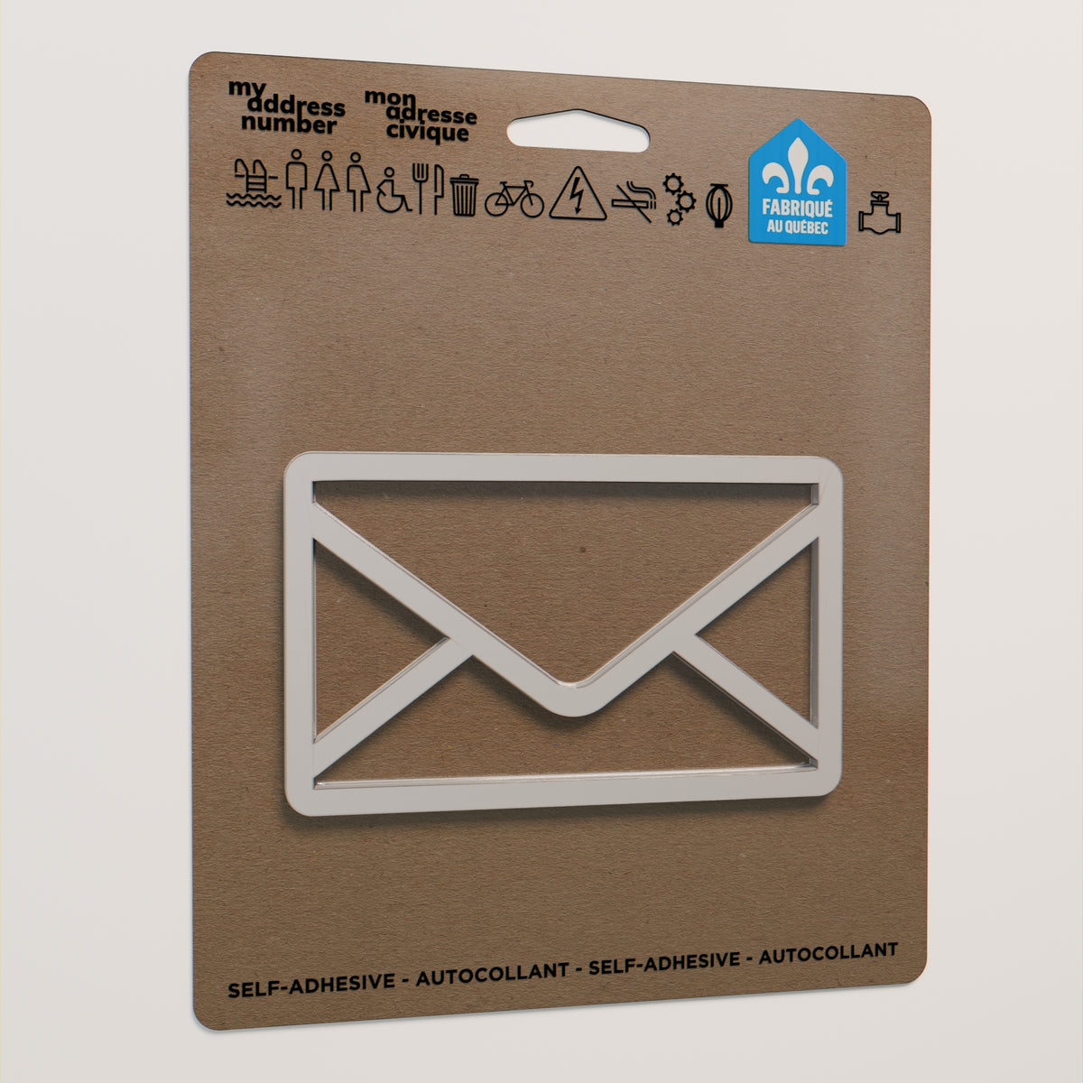 Pictogramme Poste blanc dans son emballage