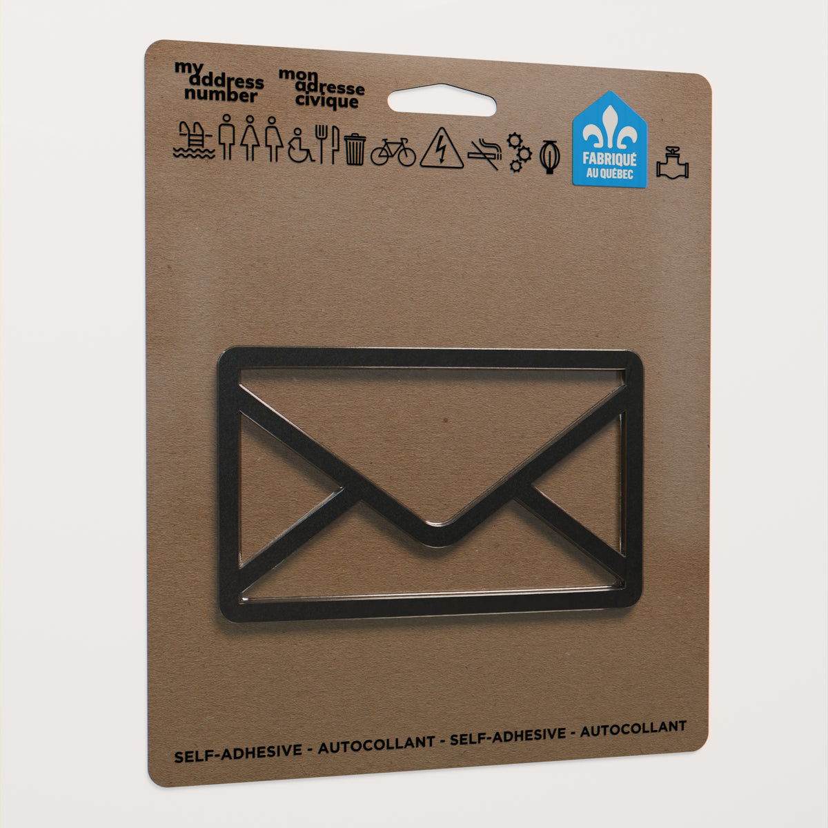 Pictogramme Poste noir dans son emballage