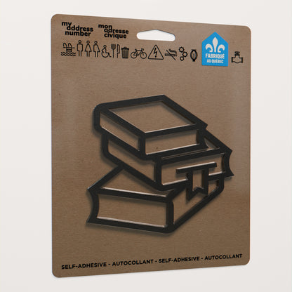 Pictogramme Bibliothèque noir dans son emballage