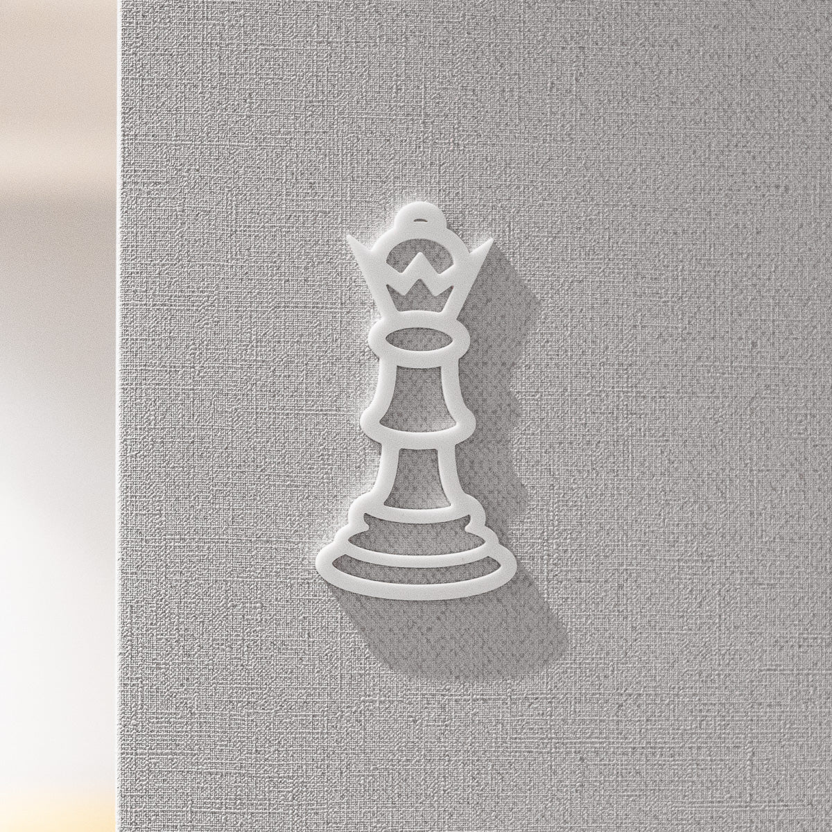 Pictogramme Salle de jeux blanc, vue rapprochée