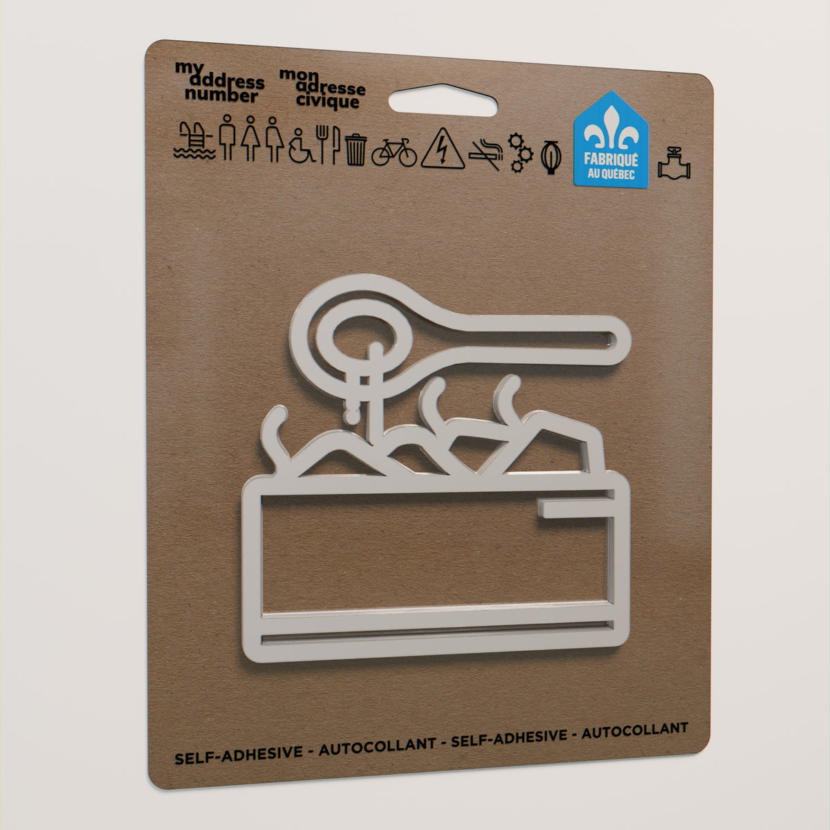 Pictogramme Sauna blanc dans son emballage