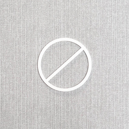 Pictogramme Accès interdit blanc, vue rapprochée
