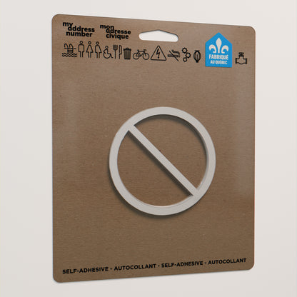 Pictogramme Accès interdit blanc dans son emballage