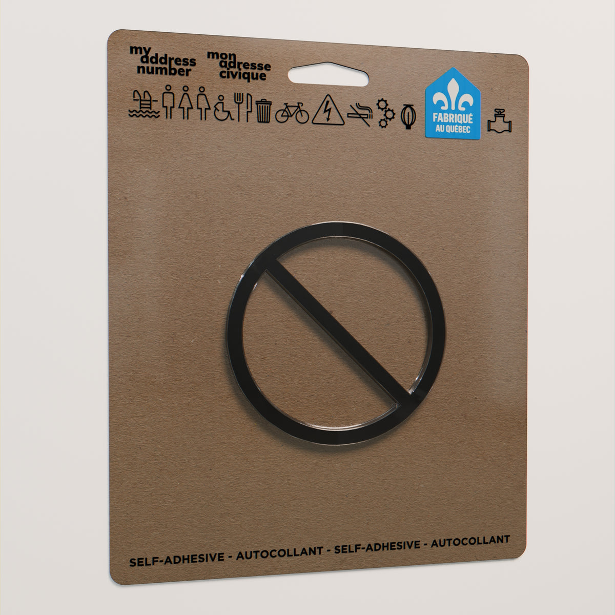 Pictogramme Accès interdit noir dans son emballage