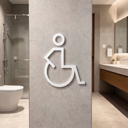 Pictogramme toilette pour personne à mobilité réduite